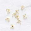 14K 18K Echtgold Plated Doppel Loch Endverschluss Perlen Offene Abdeckung Quetschperlen Für DIY Schmuckherstellung Halsketten Komponente