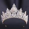 DIEZI Vintage Fashion Luxury Opal Rhinestone Crystal Tiara For Women Wedding Party Elegant Bridal Bride Crown Hair Accessories