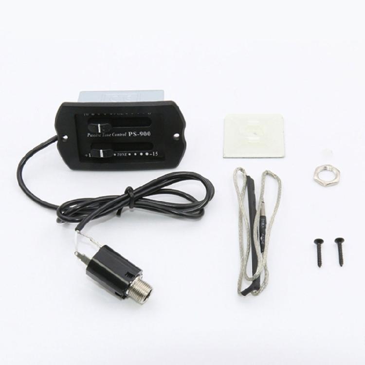 2 Band Acoustic Guitar Preamp EQ Equalizer Tuner Piezo Pickup Equalizer Pickup Tuner for Acoustic Classical Guitar