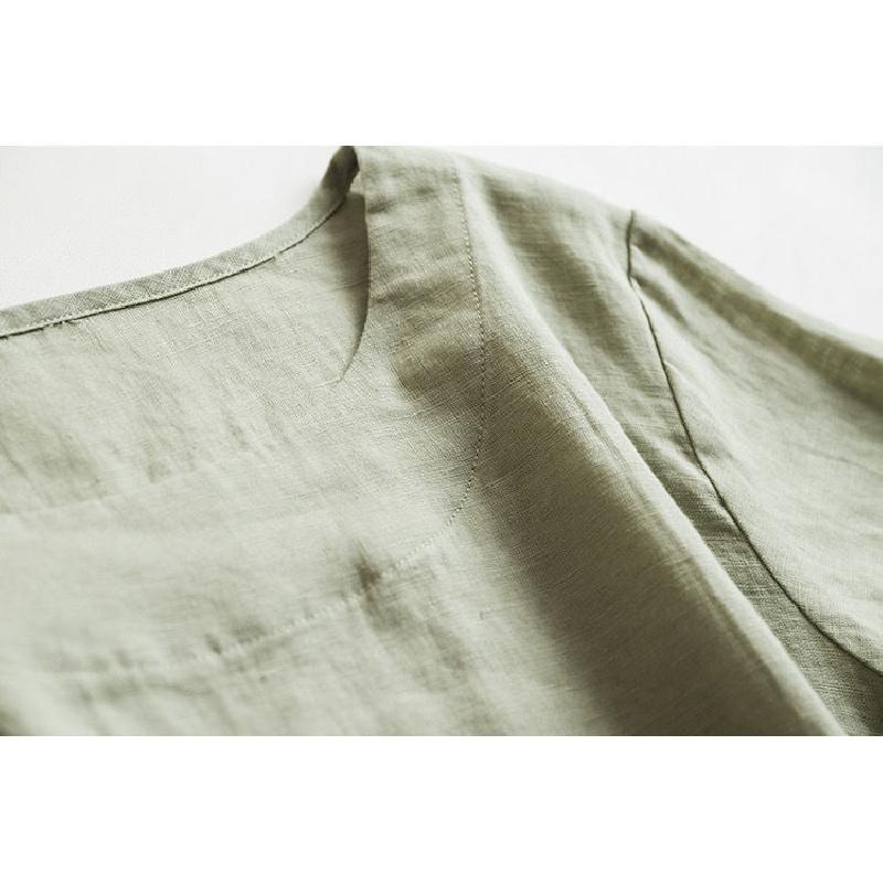 Summer Commuting Simple and Artistic Thin Round Neck Short Sleeve Women's Casual T-Shirt Top