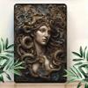Gothic Medusa Metal Wall Art Vintage Poster Home Gym Decor Gift