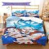 Vegito Pattern Bedding,Quilt Set Quilt Cover Pillowcase Home Birthday Gift (1 * Duvet Cover + 2 * Pillowcase, Without Core)