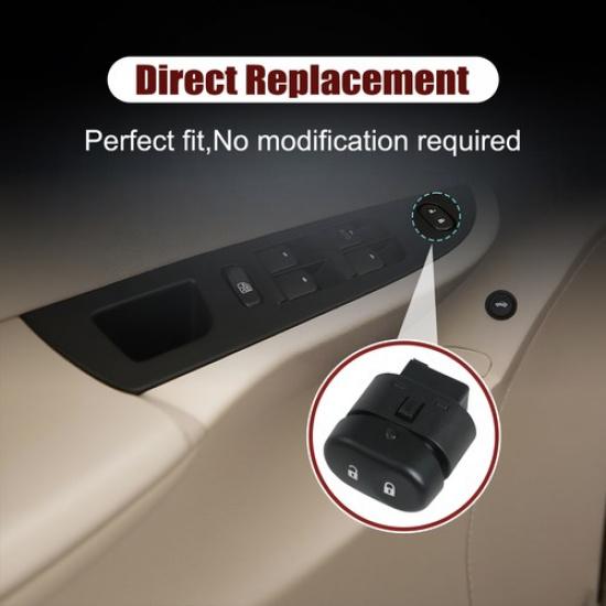 Front Driver Left Door Lock Switch Button Black for 2007-2009 Saturn Aura