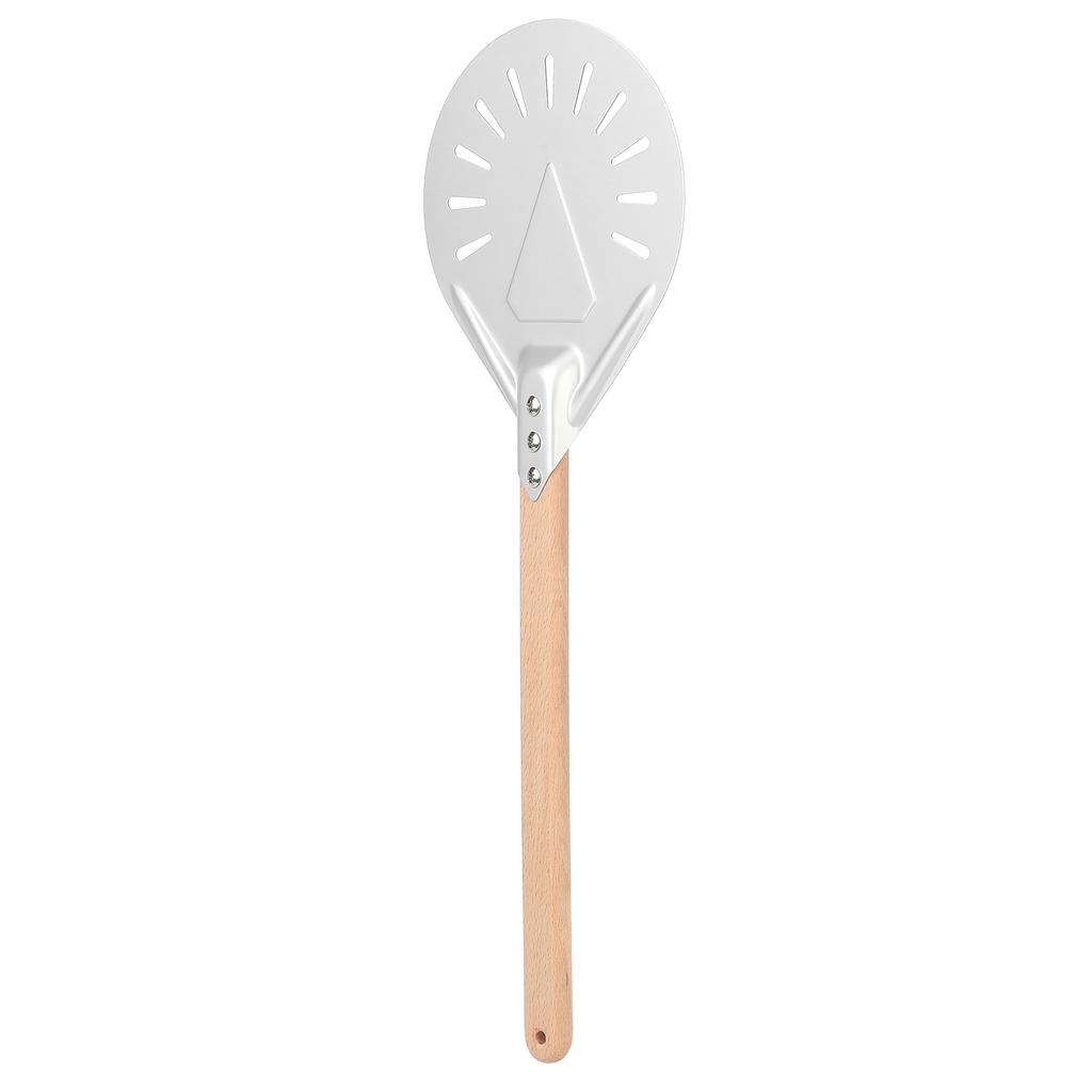 Round Pizza Spatula with 41cm Removable Wood Handle AntiScalding NonSlip Pizza Making Tools(9in )