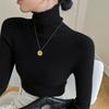 Little Goat Pure Cashmere Women's Slim-Fit Black Turtleneck Sweater