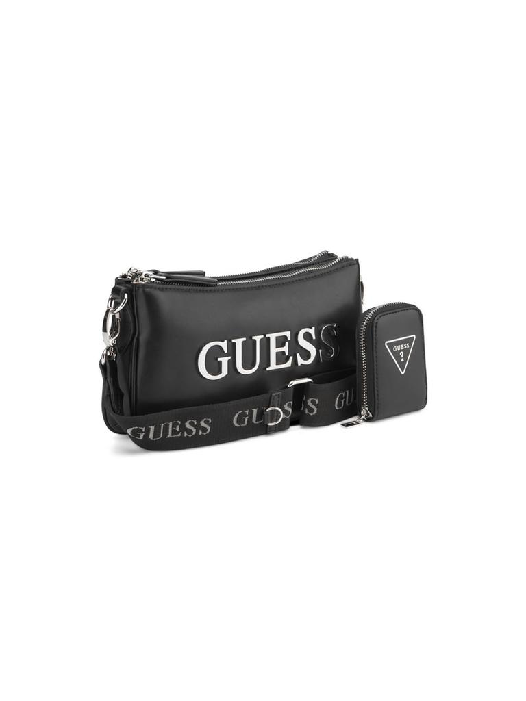 Guess Tyrah Mini Crossbody Top Zip Crossbody Black Women's Bag,