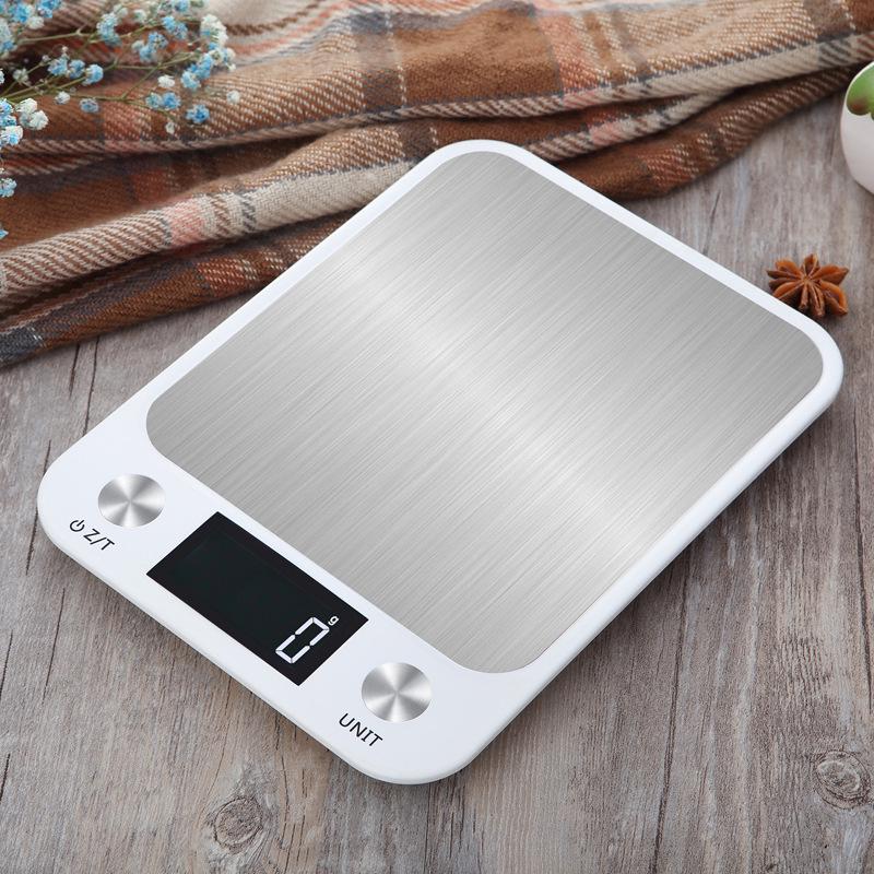 Electronic Kitchen Scale: 10kg/5kg Stainless Steel Platform for Food and Chinese Medicine.