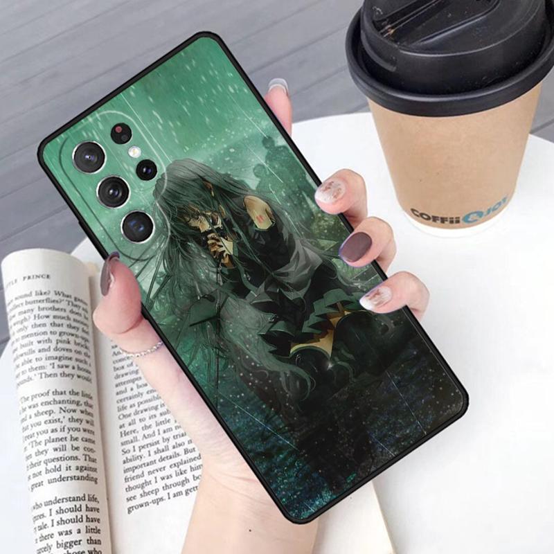 Sad Anime Girl Phone Case Cover For Samsung Galaxy S24 S25 Ultra S21 S22 Ultra S10E Note 10 Plus Note 20 FE S23