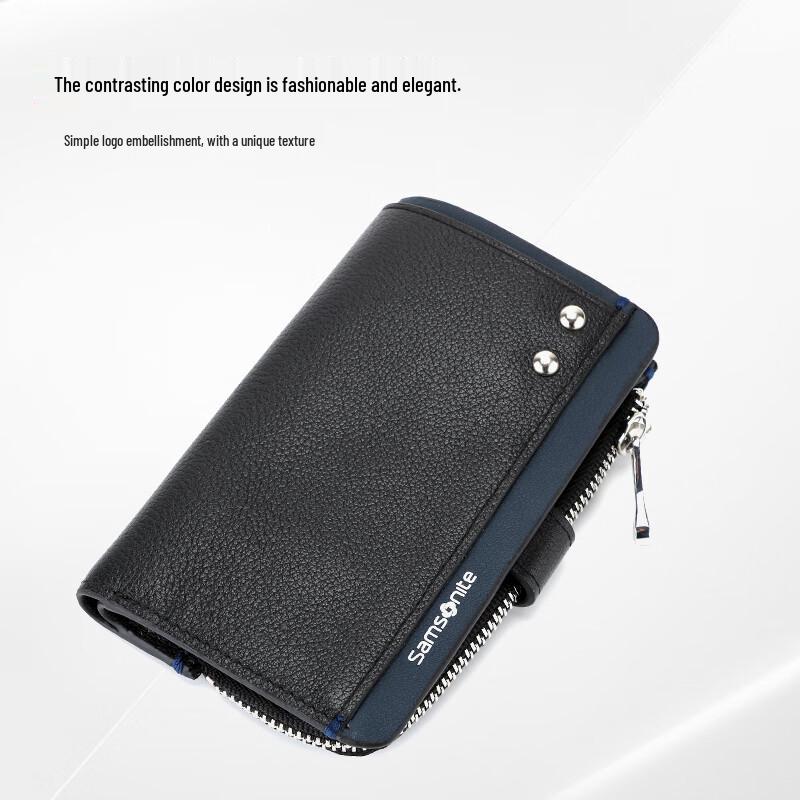 Samsonite Men's Leather Multifunctional Key Pouch & Coin Wallet TK7