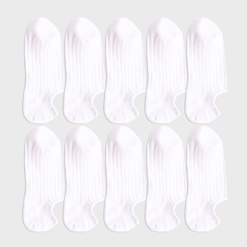 Daily Fake Socks (White 10 SET) For men
