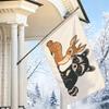 2D Flat, 1pc 2D Flat Decorative Flag, Cute Fawn and Raccoon Animal Pattern Hanging Flag, Simple Line Cartoon Style Wall Decor Tapestry, Home Backgroun