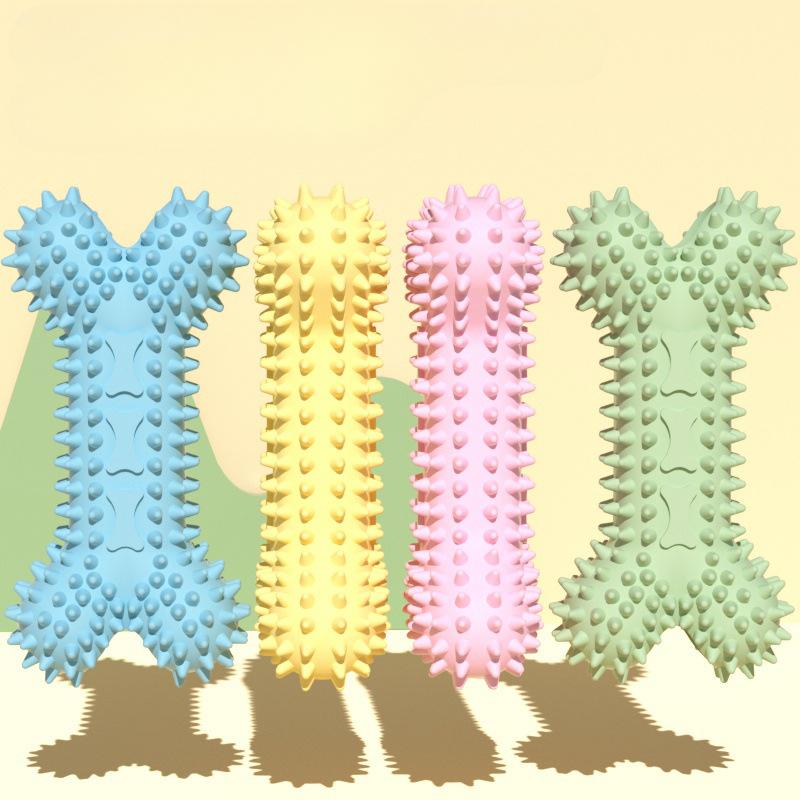 

Pet Dog Toys for Small Dog Bone Chews TPR Toys Bite Resistant Molar Teeth Cleaning Dog Training Supplies Interactive Accessories зелёный