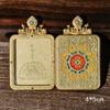 Tibetan Thangka Titanium Steel Gold Silver Pendant: Single/Double-Sided Benming Buddha Amulet