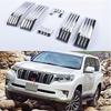 ABS Chrome 6pcs Front Grille Grill Shinny Decoration Trims For Toyota Land Cruiser Prado 2018  FJ150 Accessories