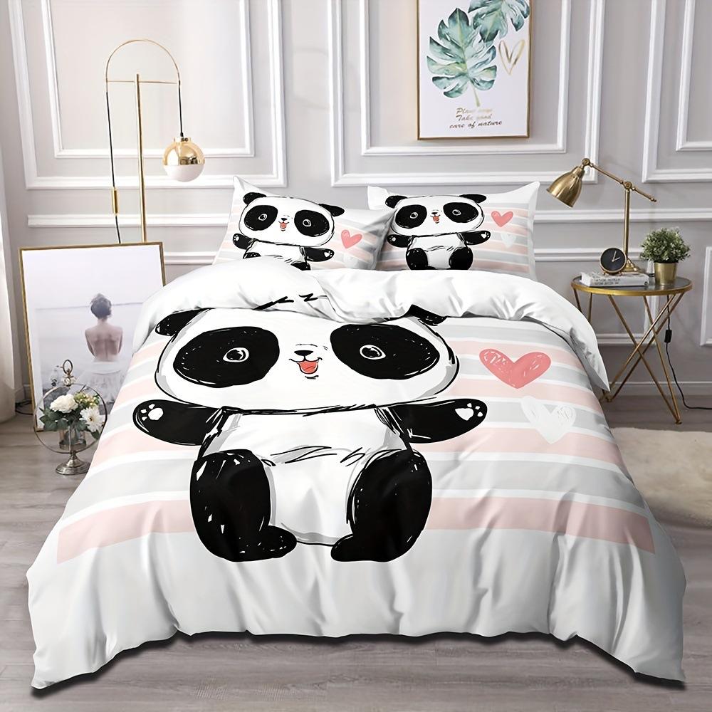 Panda Cherry Blossom Quilt Cover Bedding Quilt Cover Grinding Bedding Kit Digital Printing Delivery