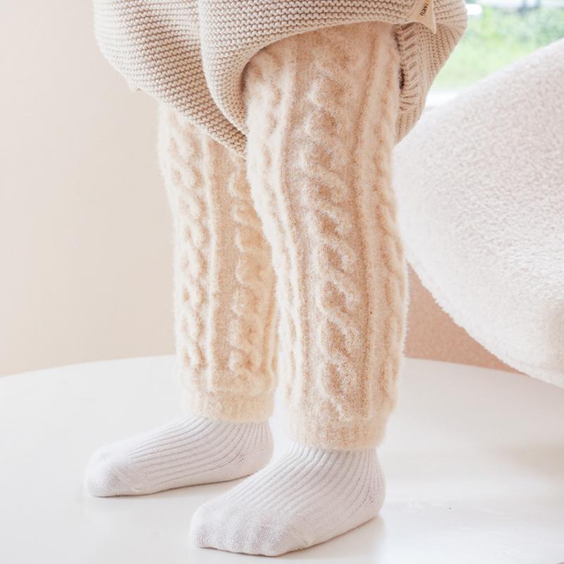 Dětské chrániče kolen Termální fleecové ponožky Netlačící manžeta Ochrana při lezení Kojenecké návleky na nohy Zimní hřejivé doplňky Měkký dotek Jedna velikost