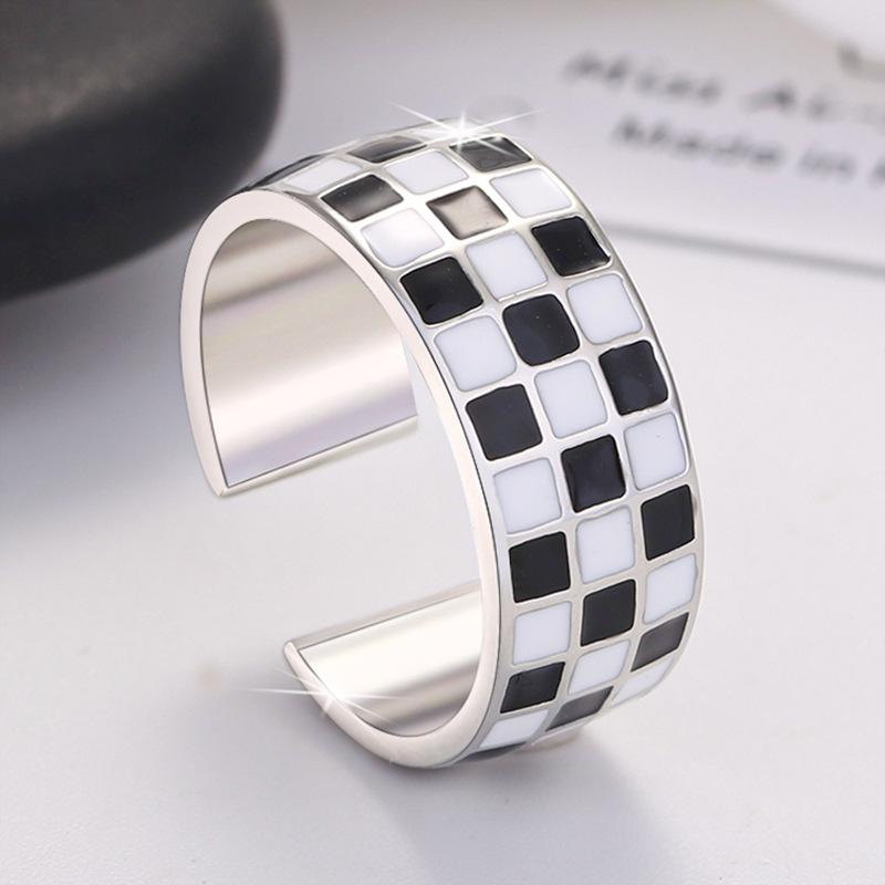 Schachbrettring - Modisch, Einzigartig, Luxuriös, Kleinformatig, Kleines Design - Kariert - Hochwertig - Cooler Stil - Neues Modell - Zeigefingerring