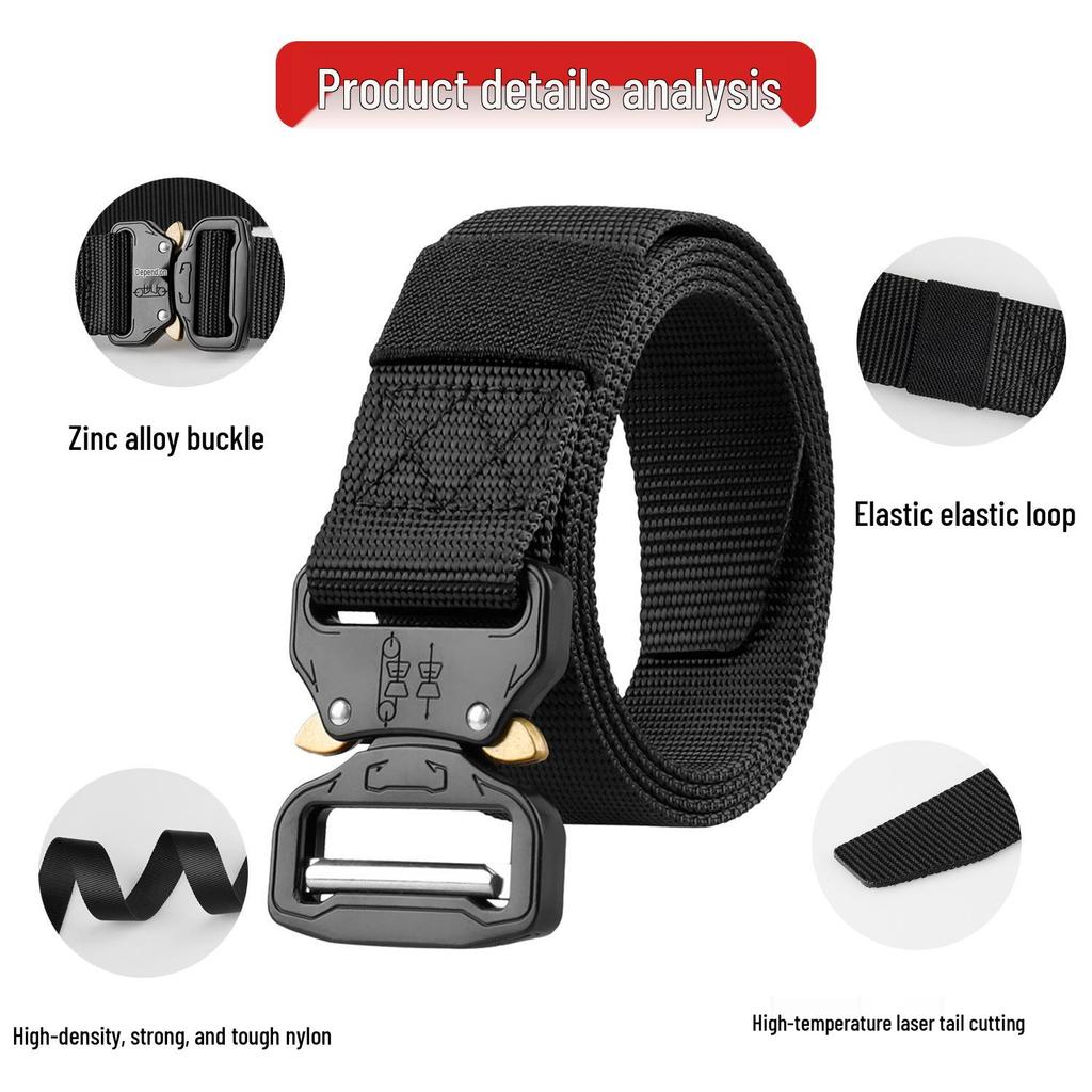 Tactical Men's Camouflage Nylon Belt - Versatile Outdoor Training Gear