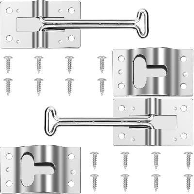 Linkstyle 2 Sets T-förmiger Türriegelhalter für Wohnmobile, Langlebiger 304 Edelstahl Türfanghaken für Camper mit Schrauben, Stabiler Türhalter für Wohnmobile, Anhänger,