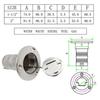 90 Degree 1.5" 2" 316 Stainless Steel Marine Boat Mirror Polish Deck Filler GAS DIESEL FUEL WASTE WATER Key Deck Filler Cap