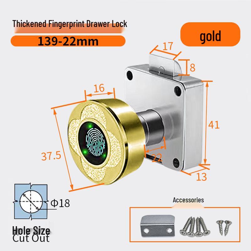Smart Fingerprint Cabinet & Drawer Lock for Desks & Mailboxes