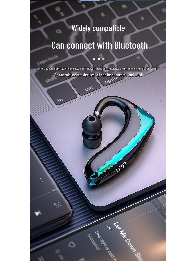 2025 Wireless Ear-Hook Bluetooth Headphones - 240 Hr Battery, Noise Reduction