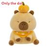 Cute Cherry Blossom Orange Capybara With Scarf Cartoon Animal Doll Plush