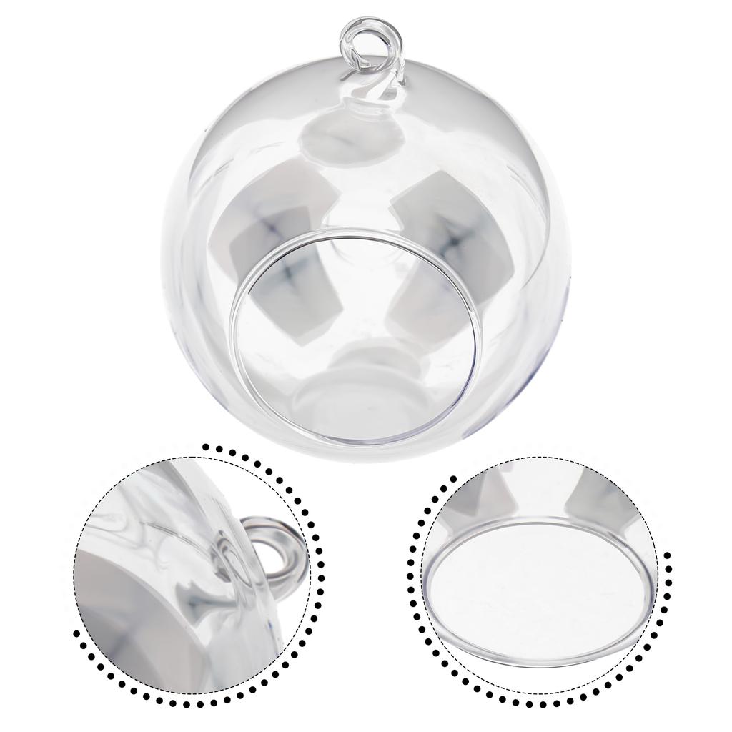 1PC Hanging Glass Ball Vase Succulent Plant Terrarium Container Flower Pots Garden Decoration Clear Borosilicate Glass Pot