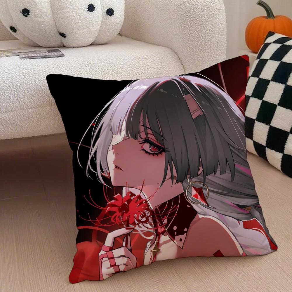 Wuthering Waves pPhrolova Game Cushion Cover Throw Pillow Cover Hidden Button Durable Polyester Chair Cushion