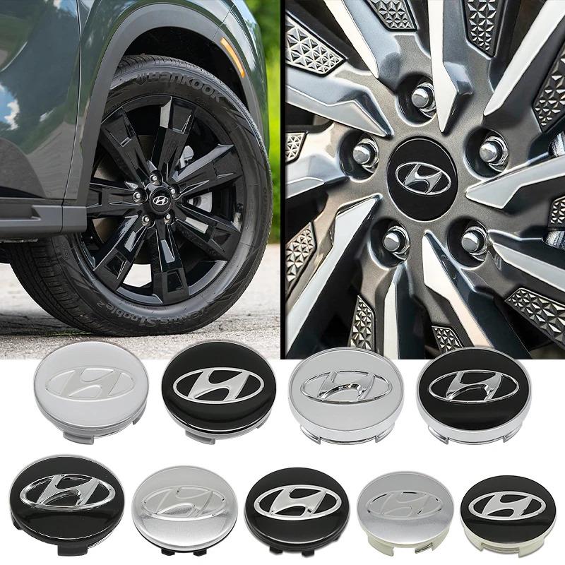 ABS 65/56/61/60mm 3D Car Emblem Wheel Hub Center Cap Badge Covers Accessories For Hyundai I10 I20 I30 Getz Accent Elantra Santa
