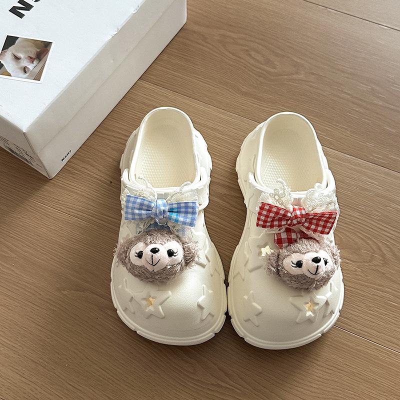 

Аксессуары для обуви с толстой подошвой и отверстиями 2025 весна-лето модные DIY пряжки для обуви обувные цветы обувные аксессуары обувь мультяшные милые ПВХ пряжки для обуви 40-41 бежевый