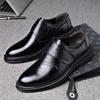 Fashion British Cowhide Platform Business Dress Shoes for Men Designer Soft-soled Men's Wedding Shoes Fashion Leather Derby Shoes Male