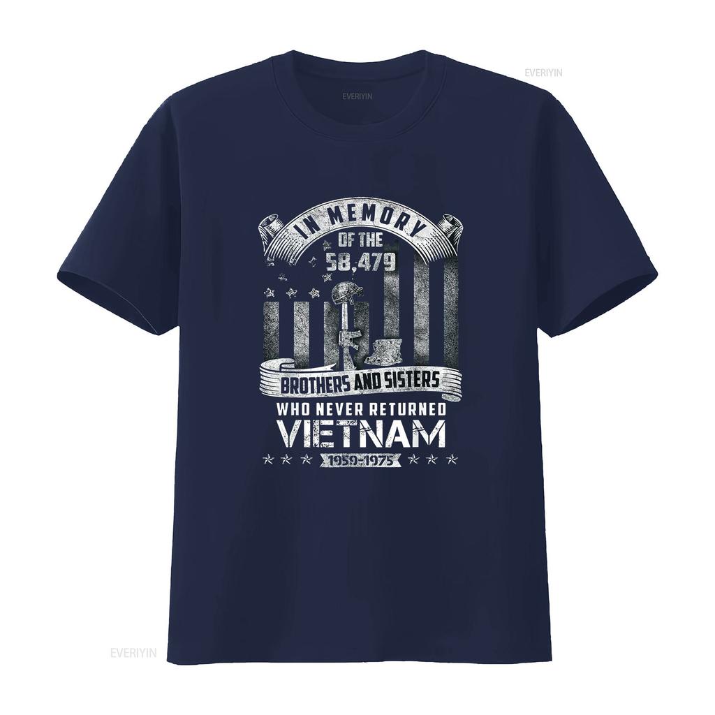 Womens In Memory Of Vietnam Veteran T Shirt Black 2XL Vintage Washed Homme Breathable Soft Unisex Stretched Stylish Comfortable