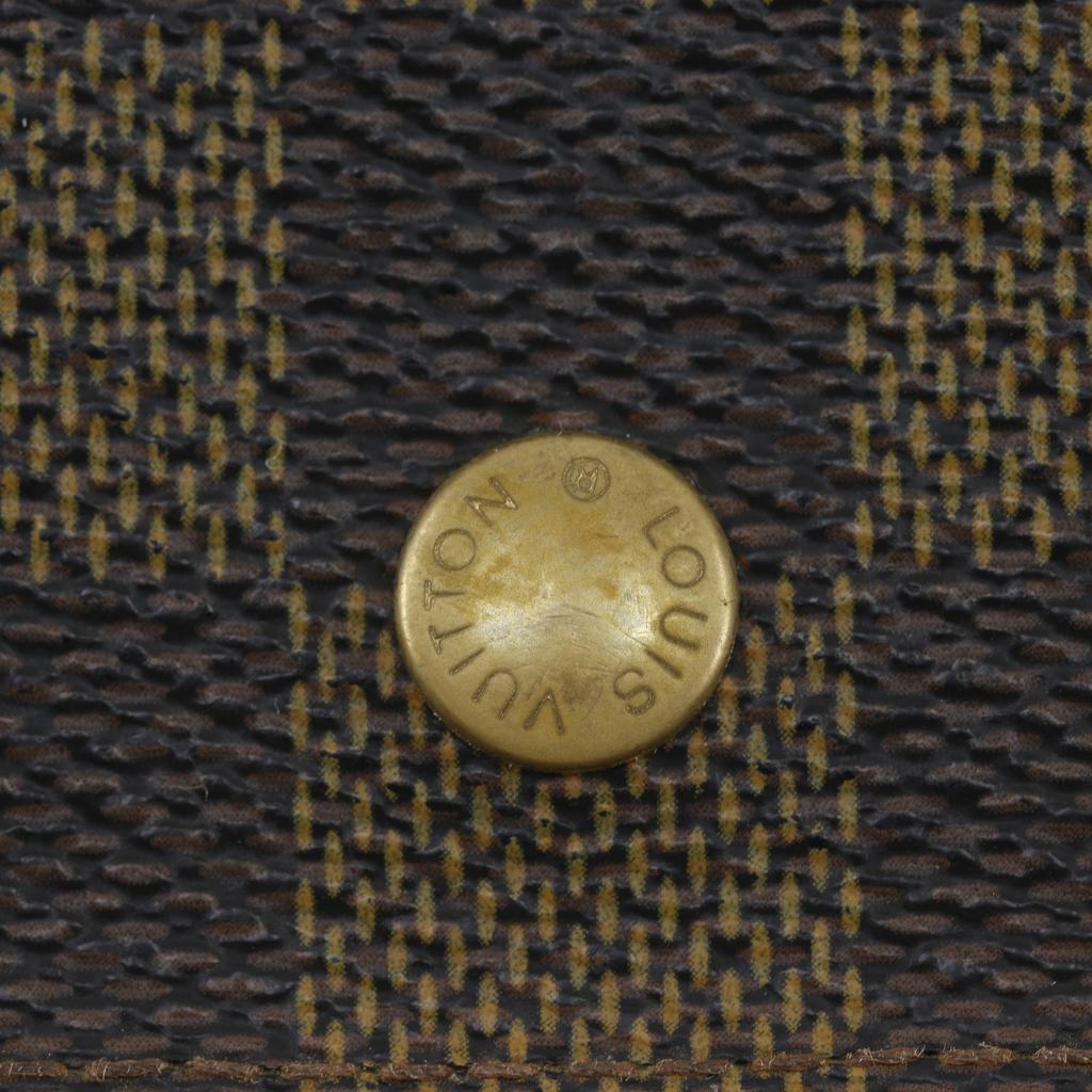 LOUIS VUITTON Porte Tresor International Purse N61215 Three fold Brown Damier canvas unisex Used