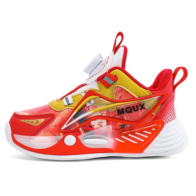 

Boys sneakers joint name Black Wukong winter leather velvet middle children s sneakers 3-14 years old girls running shoes 28