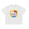 2026 Summer Comic Form Image 100 Cotton Printed Casual Tshirt Adult Children Parentchild Top Casual Wear