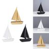 Elegant Sailboat Figurine, Decorative Nautical Art Sculpture for Home Office Decor