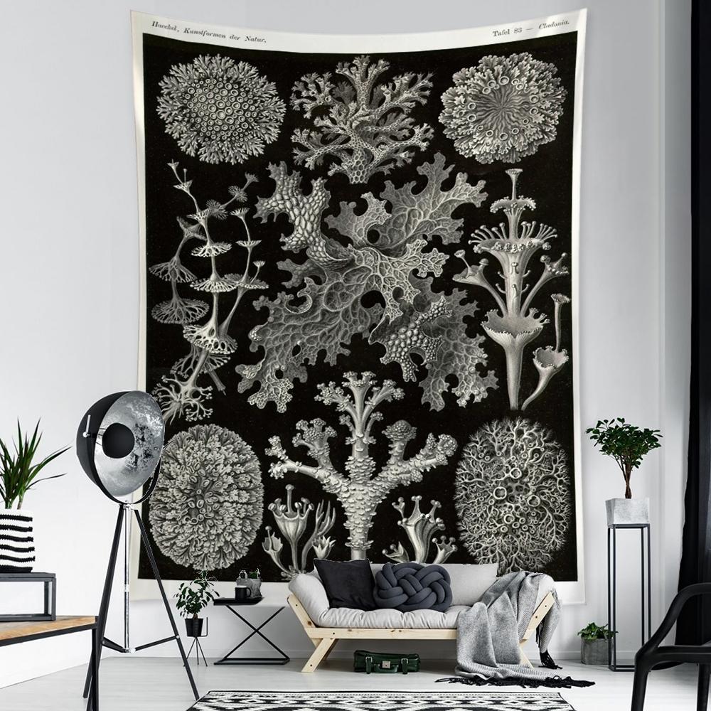 Meeresleben Beispielbild Wandteppich Wandbehang Tarotkarte Hippie Böhmischer Stil Psychedelische Kunst Heimdekor