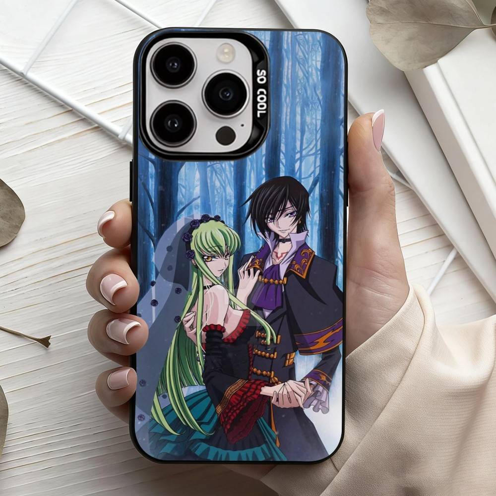 Japanese Anime C-Code G-Geass  Phone Case For iPhone17,16,15,14,13,12,11 Plus,Pro Max Black Candy Silver Phone Case