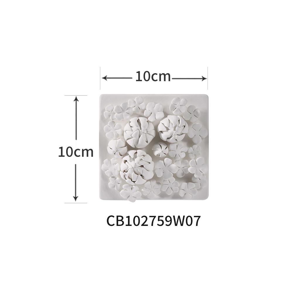 Креативная ручная роспись по фарфоровой панели Рельефный фон с бутонами Настенные декоративные аксессуары Ремесленная картина Подвеска