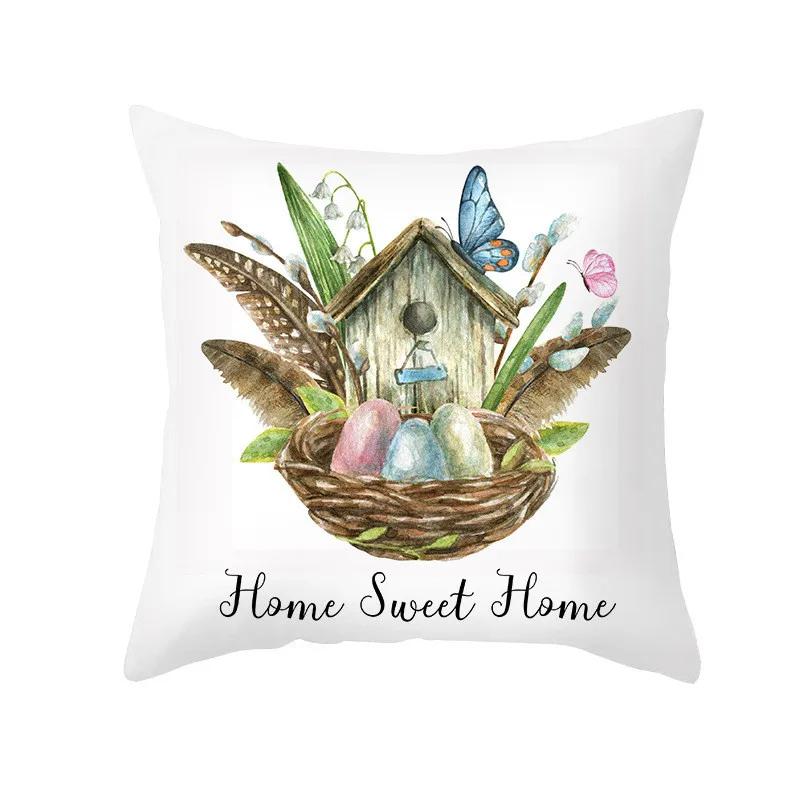 Easter Series Decorative Pillowcases, Easter Eggs, Rabbit Pillowcases, Happy Easter Home Decorations