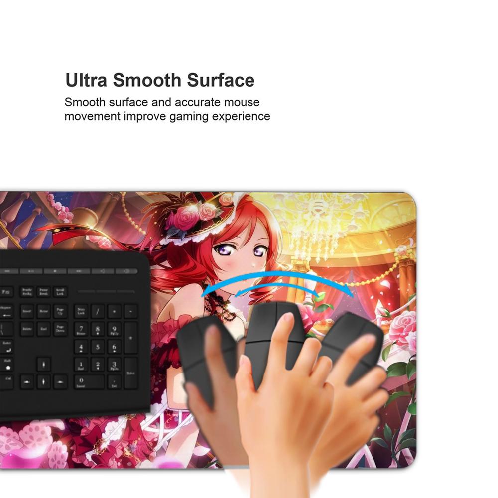 maki nishikino Mouse Pad 500X1000 mm Large Gaming Mousepad Gamer XL Rubber Otaku Keyboard Pad Laptop Desk Mat