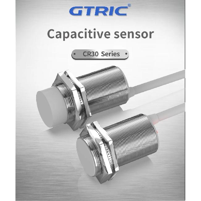 GTRIC M30 Capacitive Proximity Sensor 10-30VDC NPN PNP NO NC Flush Non-Flush Non-Metal Liquid Level Switch With 2M Cable