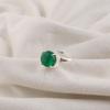 Natural Green Onyx Cab Gemstone 925 Sterling Silver Statement Designer Women Ring For Gift RR-72-24