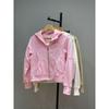 American Export Single Idle Style Zipper Fleece-lined Hoodie Coat Younger Feeling Casual Suit