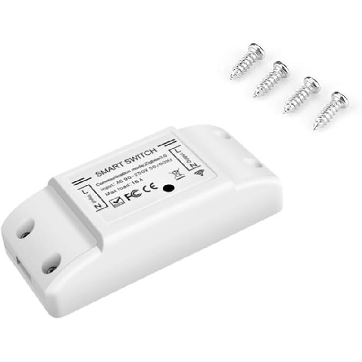 3Pcs WiFi and BT Smart Switch Relay 10A 2200W Dual-Mode On/Off Device Voice Tuya APP Remote Control Timing Switch Smart Home Voice Control for