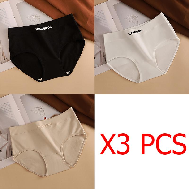 Women's Cotton Bikini Underwear Breathable  Seamless Comfort Sports Panties Briefs