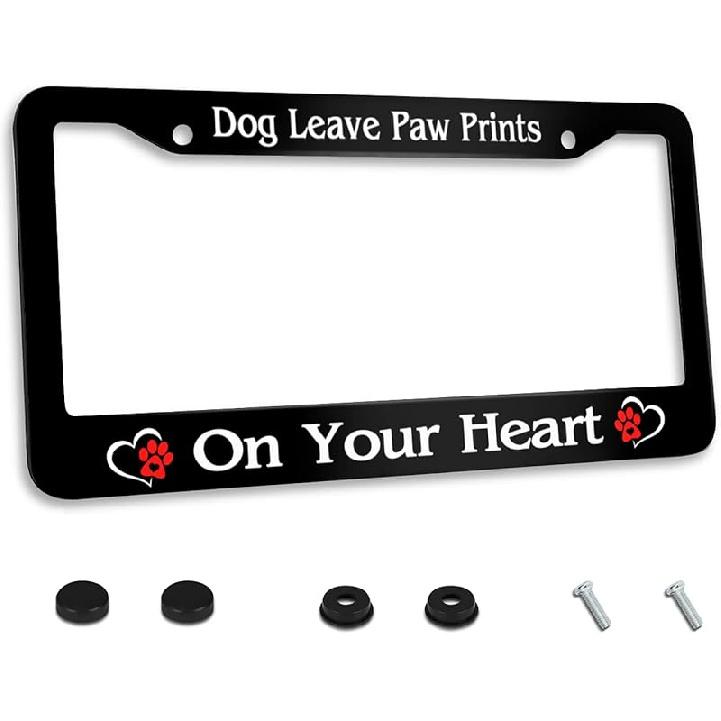 Personalized License Plate Frame Fear Ends When Faith Beg Stainless Steel License Plate Holder Accessory Decorative 2 Holes And Screws Fits US One size