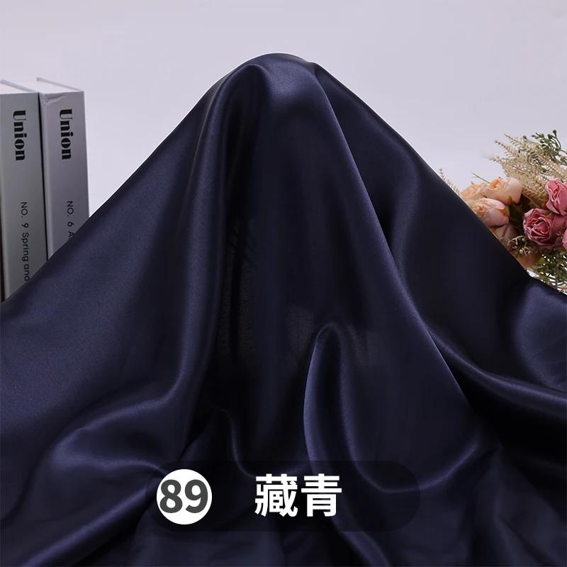 Soft Smooth Satin Fabric By The Meter for Clothes Hanfu Gift Box Lining Wedding Decoration DIY Sewing Cloth Plain White Purple