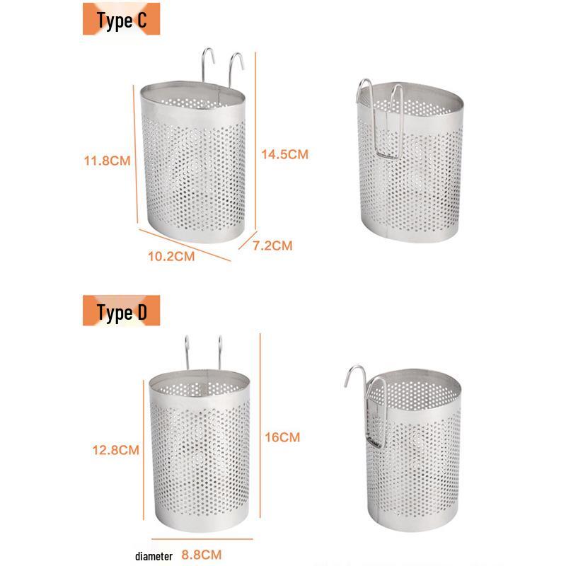 Stainless Steel Hanging Chopstick Holder & Kitchen Storage Rack